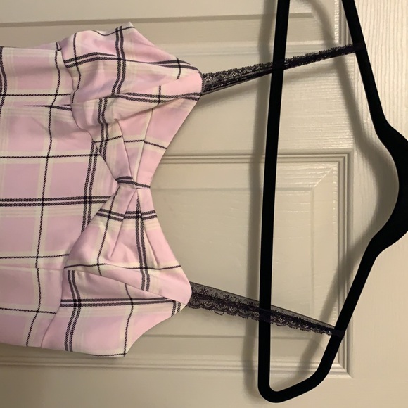 Pink Plaid Midi Dress - Picture 2 of 4